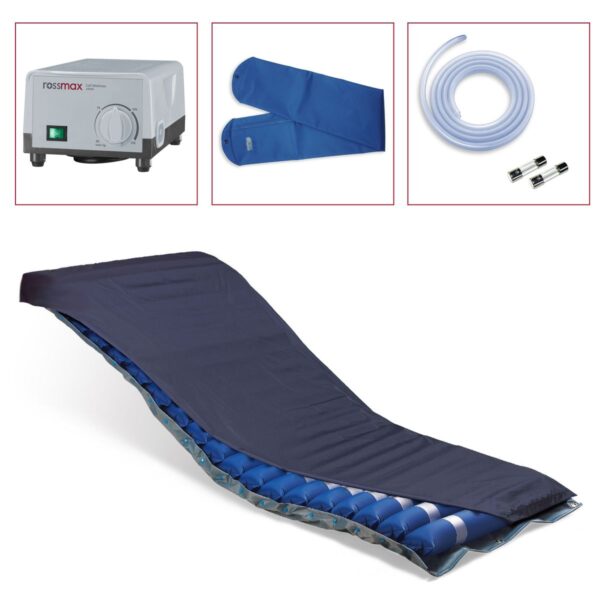 s-zoom2 ROSSMAX Anti-Bedsore Air Pressure Mattress - Cell Type Air - AM 40- (Max weight capacity 135kgs) Mattress (Blue)